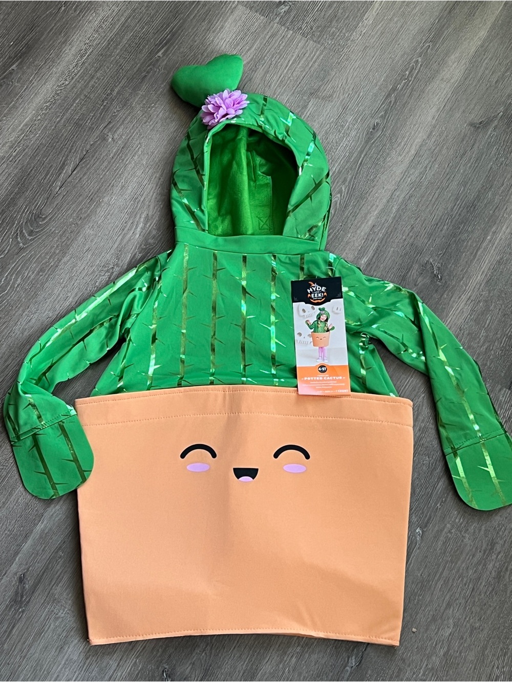 NEW Hyde & EEK! Toddler Potted Cactus Halloween Costume Green Orange Size 4T-5T